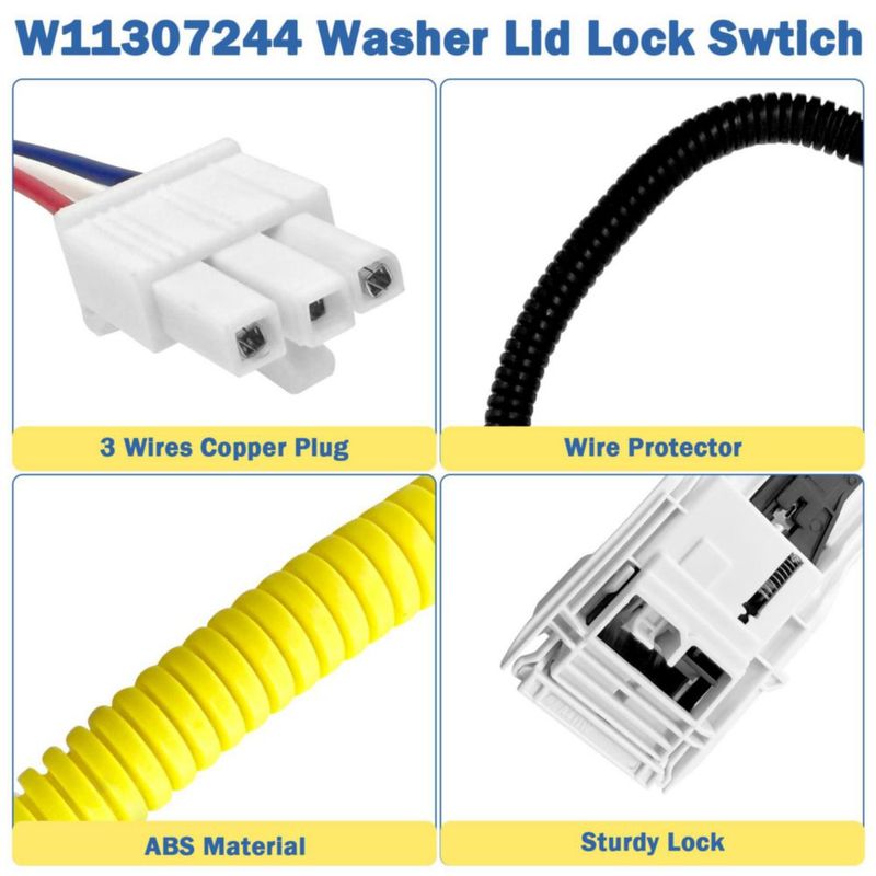 Cerradura de la tapa de lavadora SuperDi W11307244 W10682535
