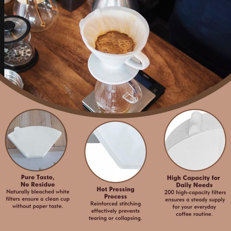 Filtros de café reroso #2 cónico 200 unidades blanco