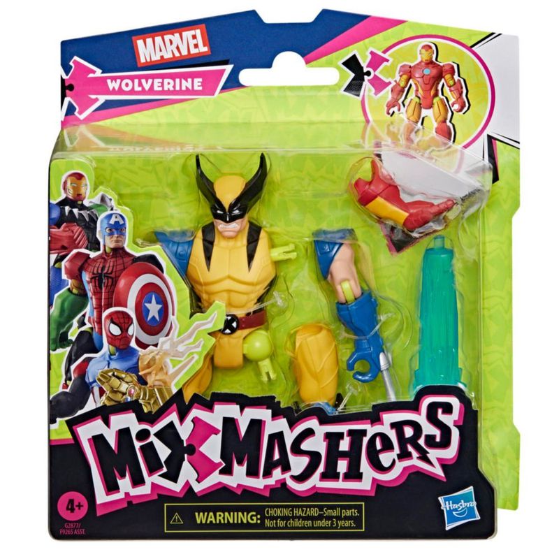 Figura de acción Marvel Avengers MixMashers Wolverine de 5 pulgadas (12 cm) – mezcla y combina con accesorios