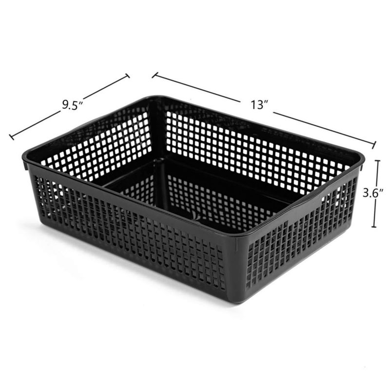 Bandeja de papel Aebeky A4 33 cm × 24 cm × 9 cm pack de 6 negro