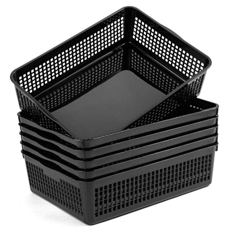 Bandeja de papel Aebeky A4 33 cm × 24 cm × 9 cm pack de 6 negro