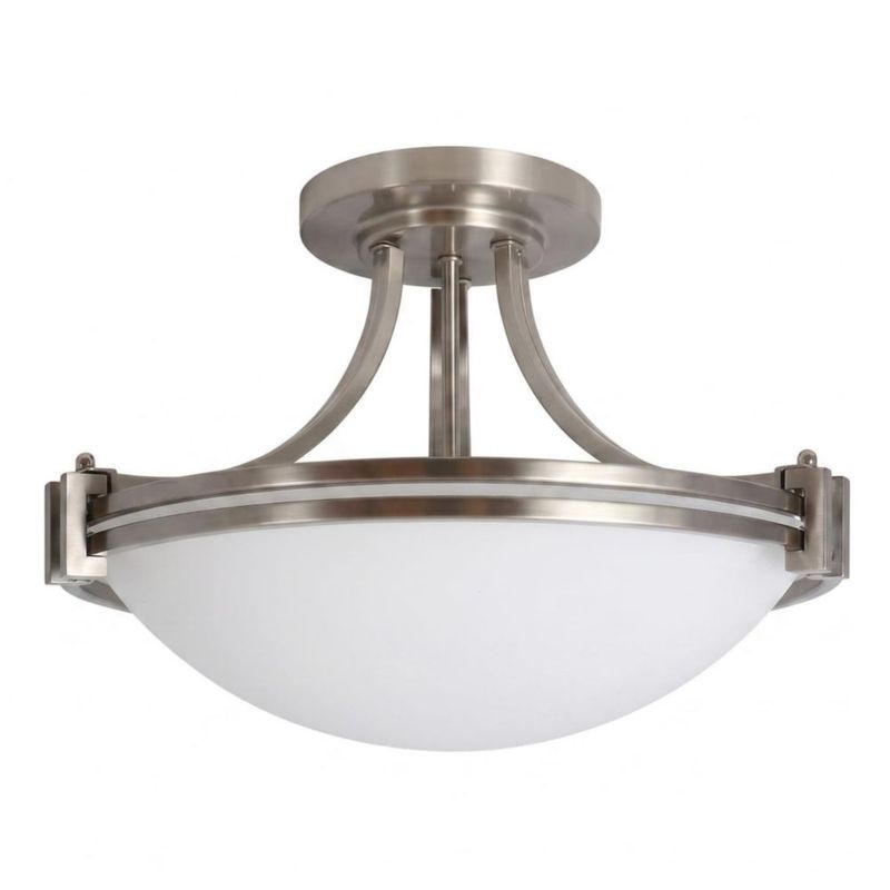 Lámpara de techo Bektas 41 cm níquel cepillado 110‑240 V