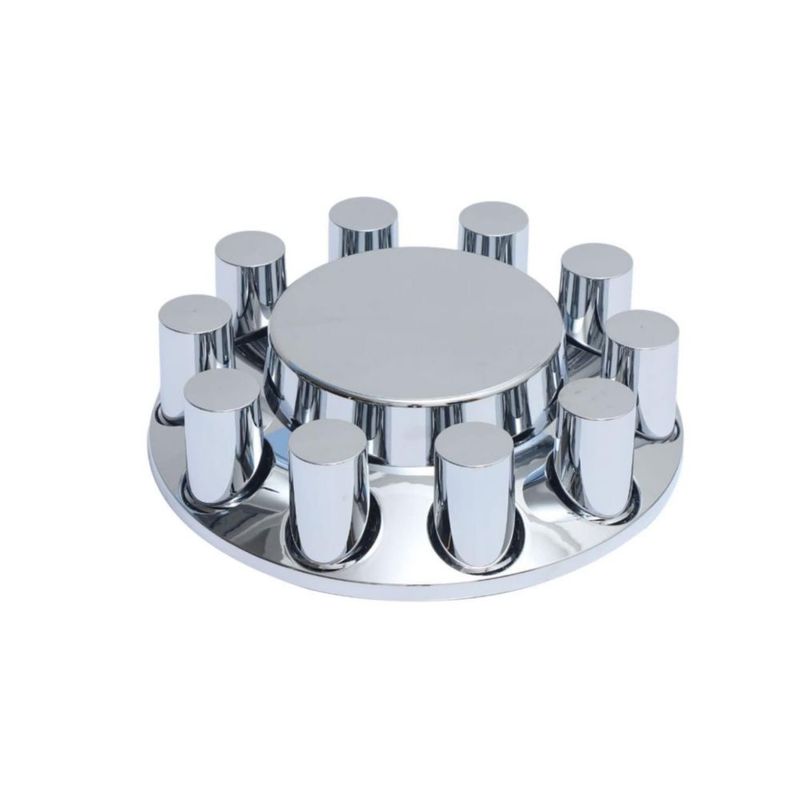 Conjunto plano de tapacubos jiaru cromado y cubiertas para tuercas de 33 mm