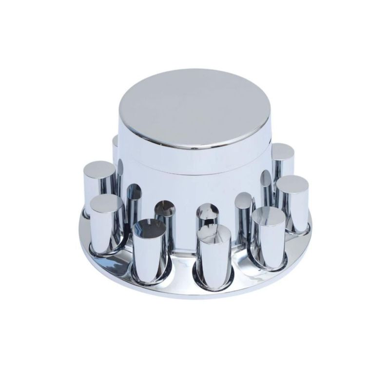 Conjunto plano de tapacubos jiaru cromado y cubiertas para tuercas de 33 mm