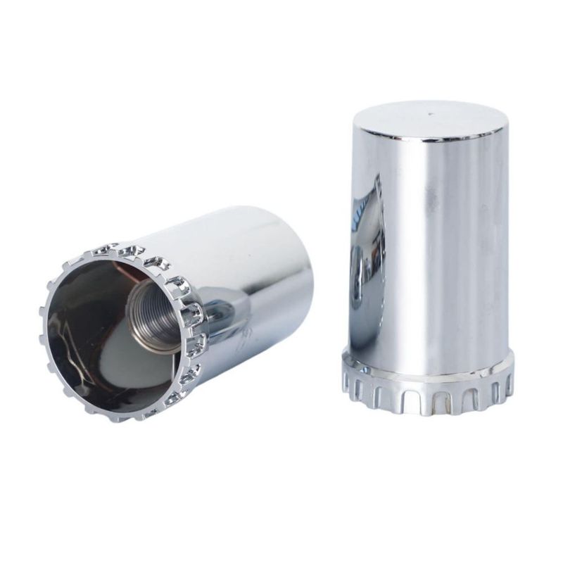 Conjunto plano de tapacubos jiaru cromado y cubiertas para tuercas de 33 mm