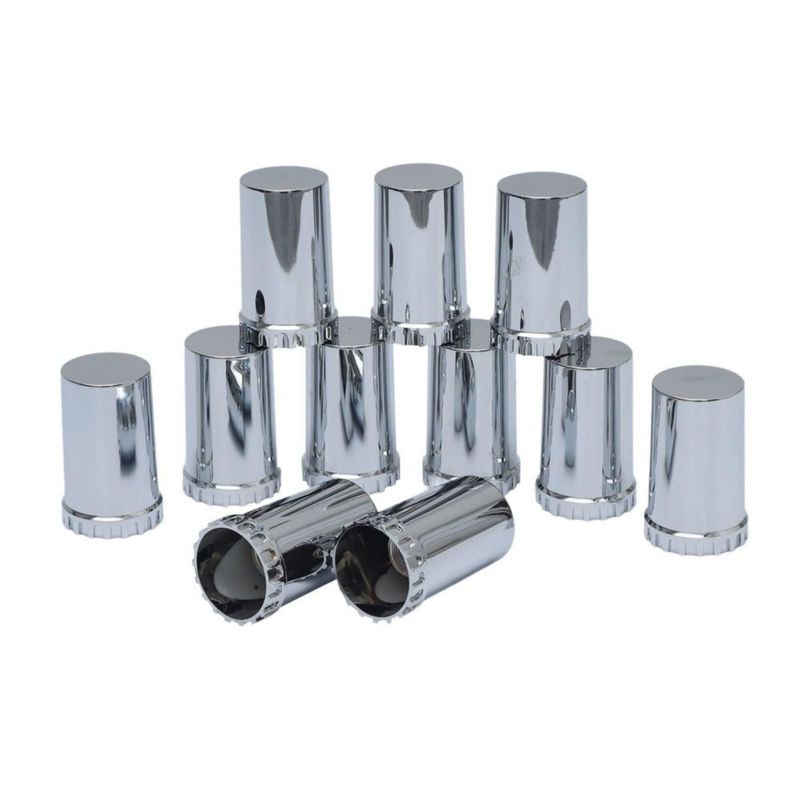 Conjunto plano de tapacubos jiaru cromado y cubiertas para tuercas de 33 mm