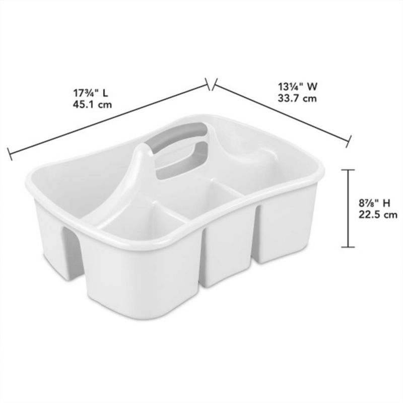 Cajón Sterilite paquete de 12 blanco 44x34x22 cm