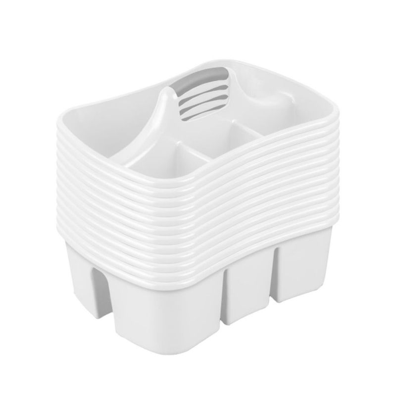 Cajón Sterilite paquete de 12 blanco 44x34x22 cm