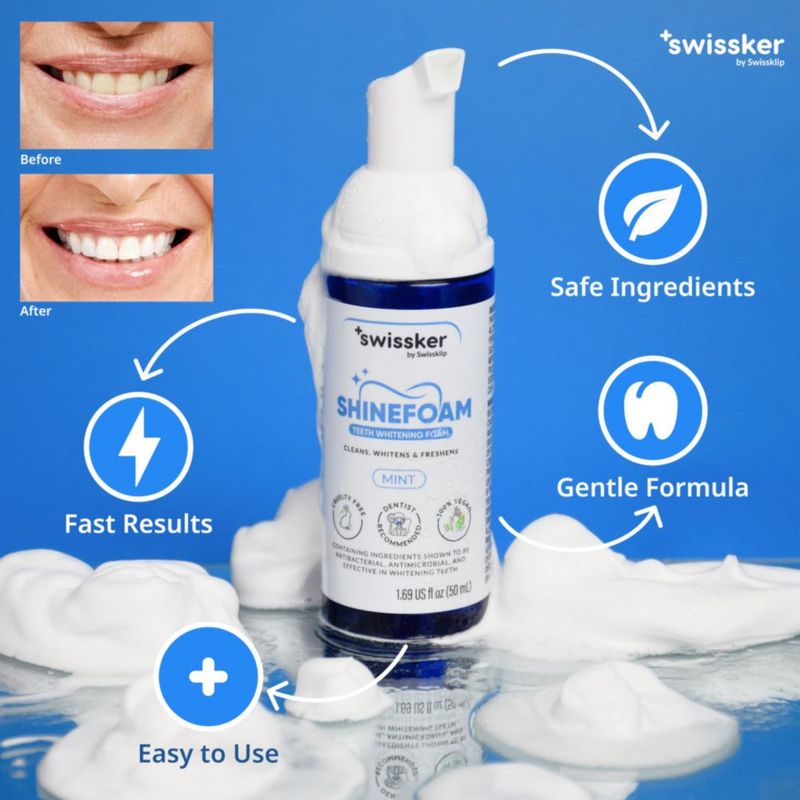 Blanqueador dental Swissklip 50 ml Menta vegano - Pack de 2
