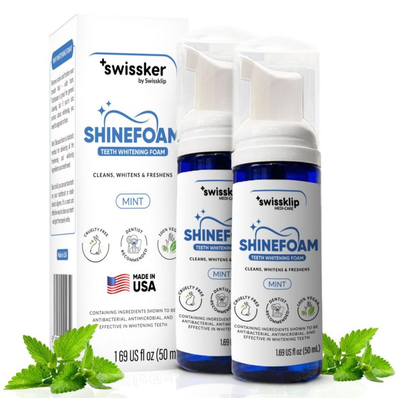 Blanqueador dental Swissklip 50 ml Menta vegano - Pack de 2