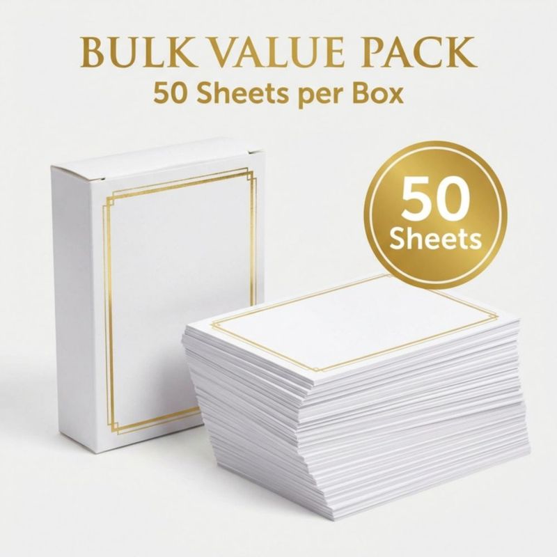 Certificados PaperDirect 21x28 cm 50 hojas con borde interior de foil dorado