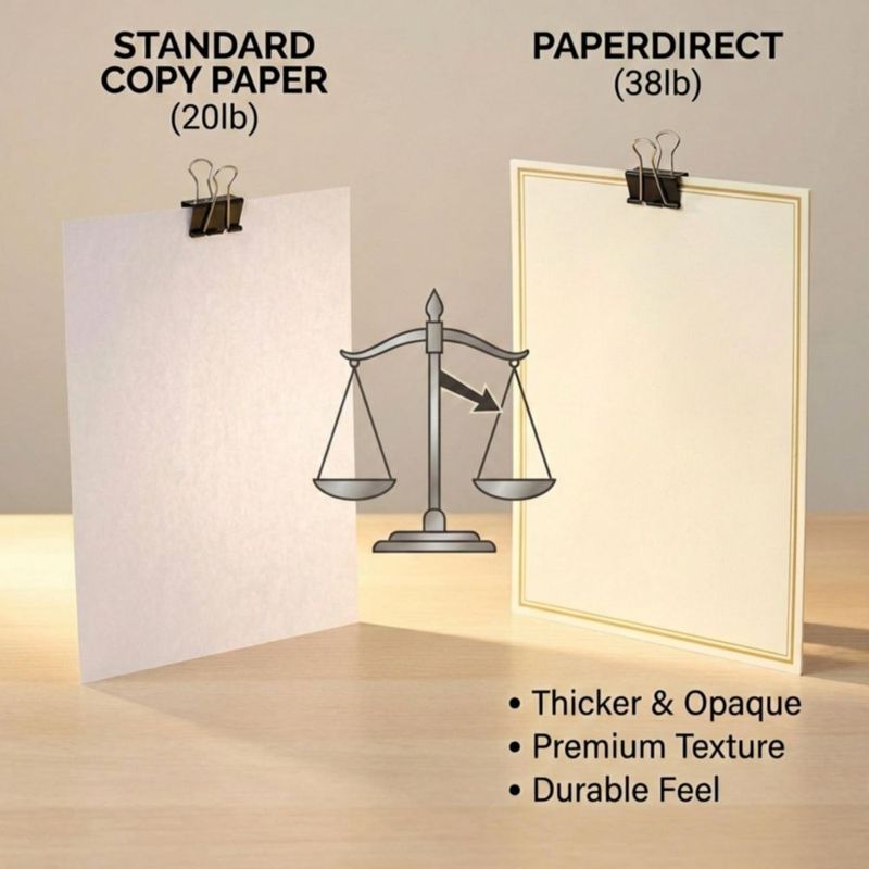Certificados PaperDirect 21x28 cm 50 hojas con borde interior de foil dorado
