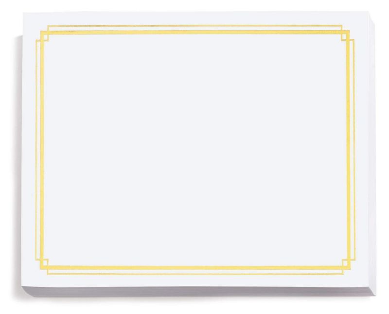 Certificados PaperDirect 21x28 cm 50 hojas con borde interior de foil dorado