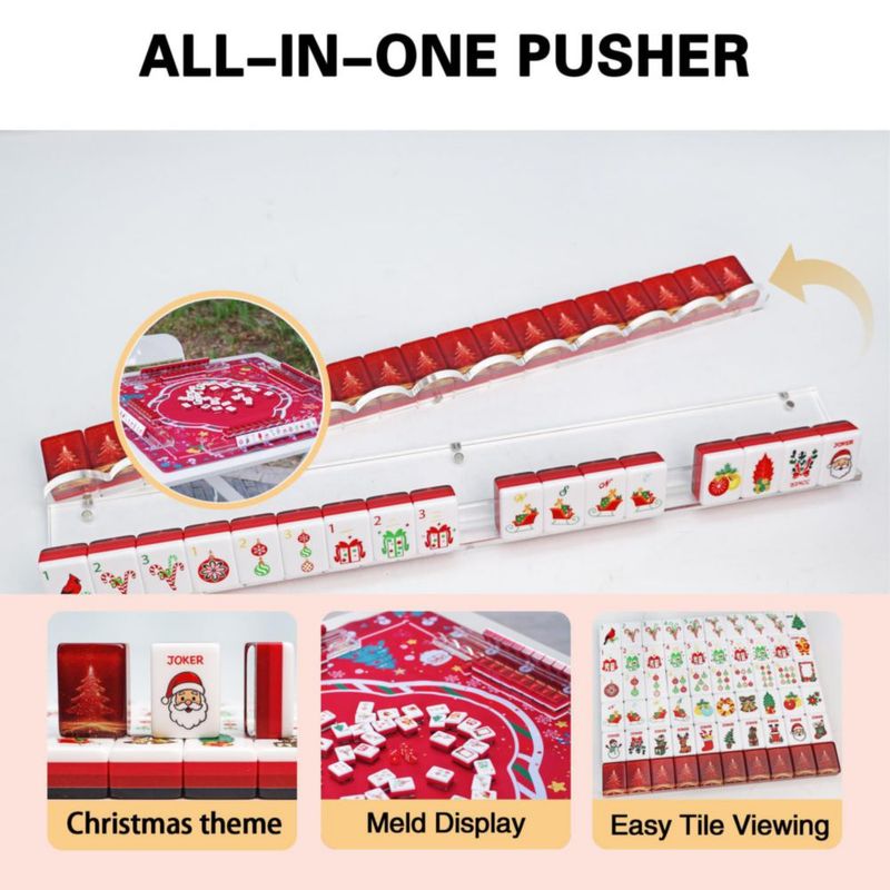 Set de Mahjong MAJONIX Tema Navideño 160 fichas + bolsas