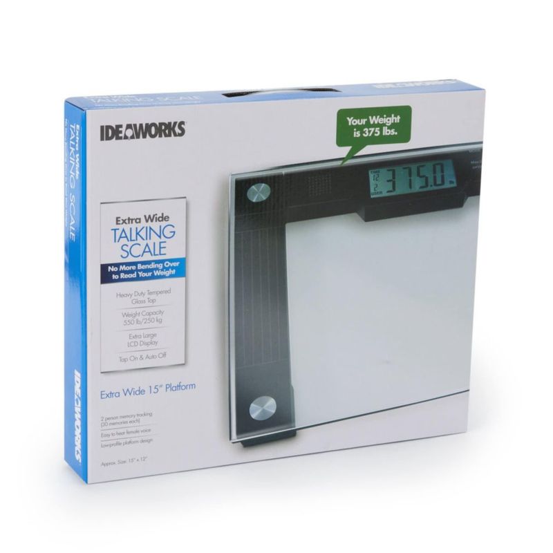 Báscula parlante Ideaworks JB5824 extra ancha de 250 kg como máximo