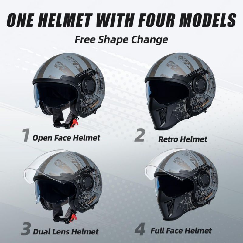 Casco TRIANGLE Integral Aprobado DOT para Hombre y Mujer