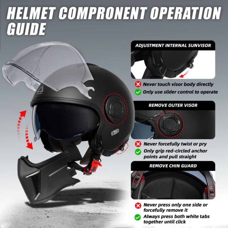 Casco TRIANGLE Integral Aprobado DOT para Hombre y Mujer
