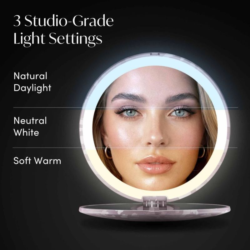 Espejo de Maquillaje Fancii 13 cm LED 10x/1x Recargable