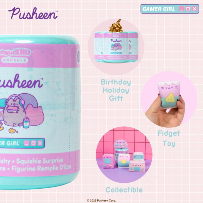 Juguete de presión Hamee Pusheen Chica Gamer Squishy - 1 pieza