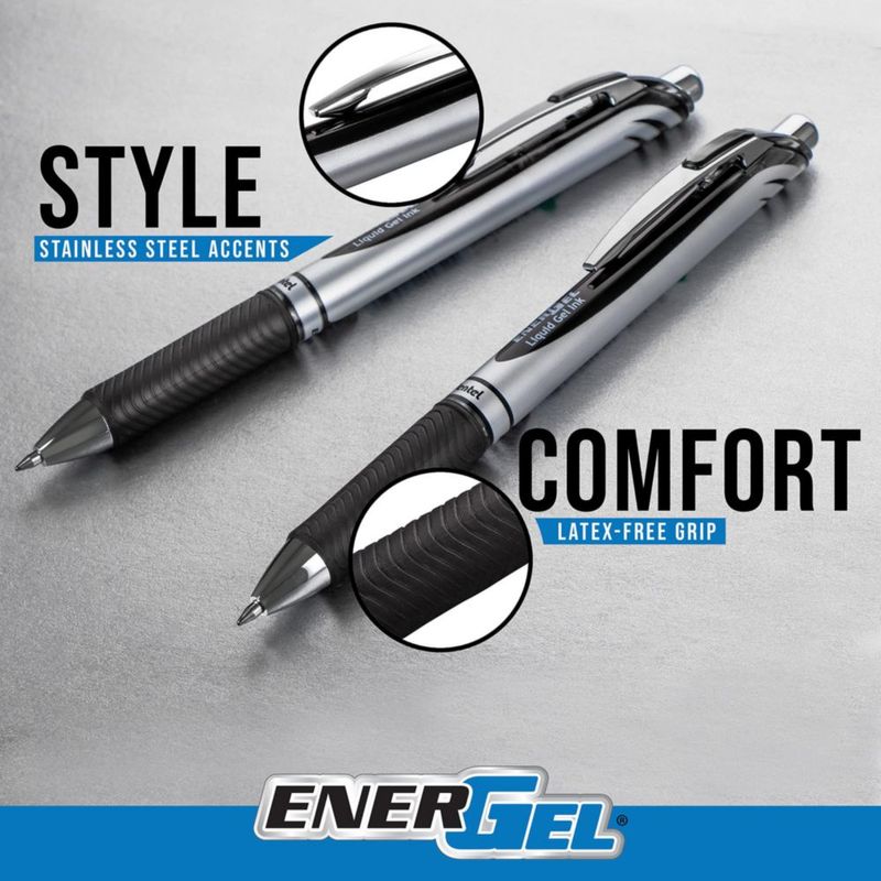 Bolígrafo de gel Pentel EnerGel 07 mm surtido 8 piezas
