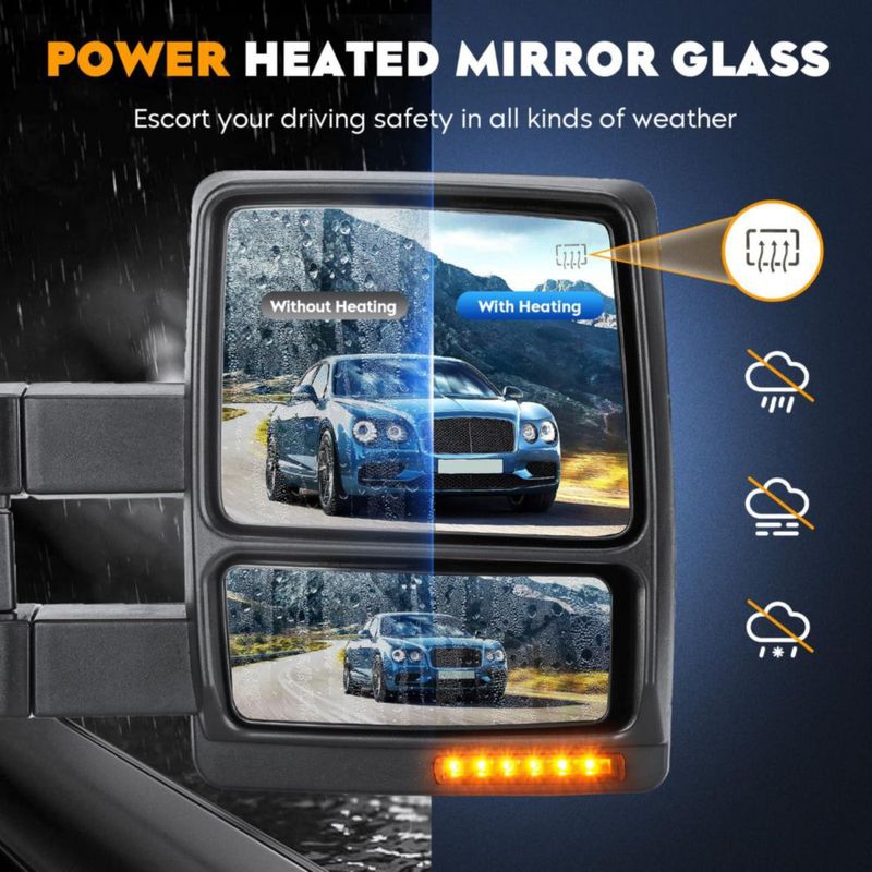 Espejos de remolque Aeagle para Ford F-150 2007‑2014 calefactados y con señal de giro
