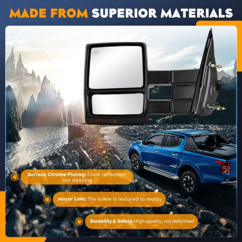 Espejos de remolque Aeagle para Ford F-150 2007‑2014 calefactados y con señal de giro