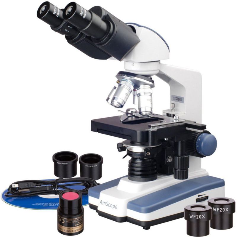 Microscopio AmScope 40X-2000X LED con captura USB