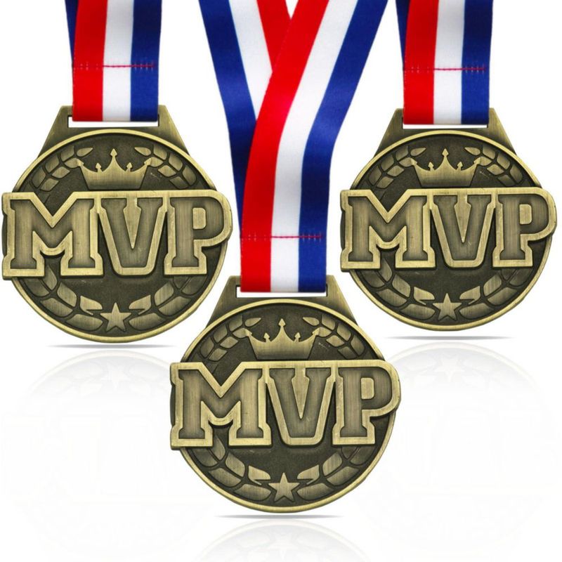Medallas MVP YUJUE 3 unidades 76 cm Oro Deportivo