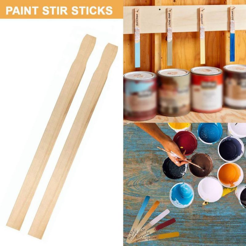 Palitos de madera para mezclar pintura REWISS 30 cm – Pack de 50