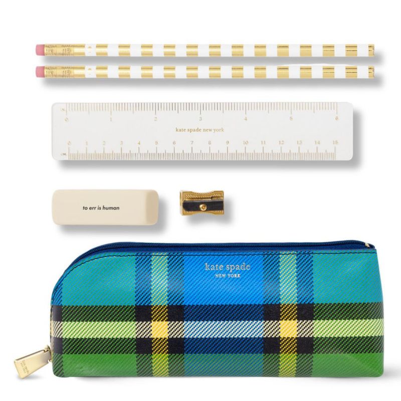 Estuche para lápices y bolígrafos Kate Spade New York 22 cm Grand Plaid