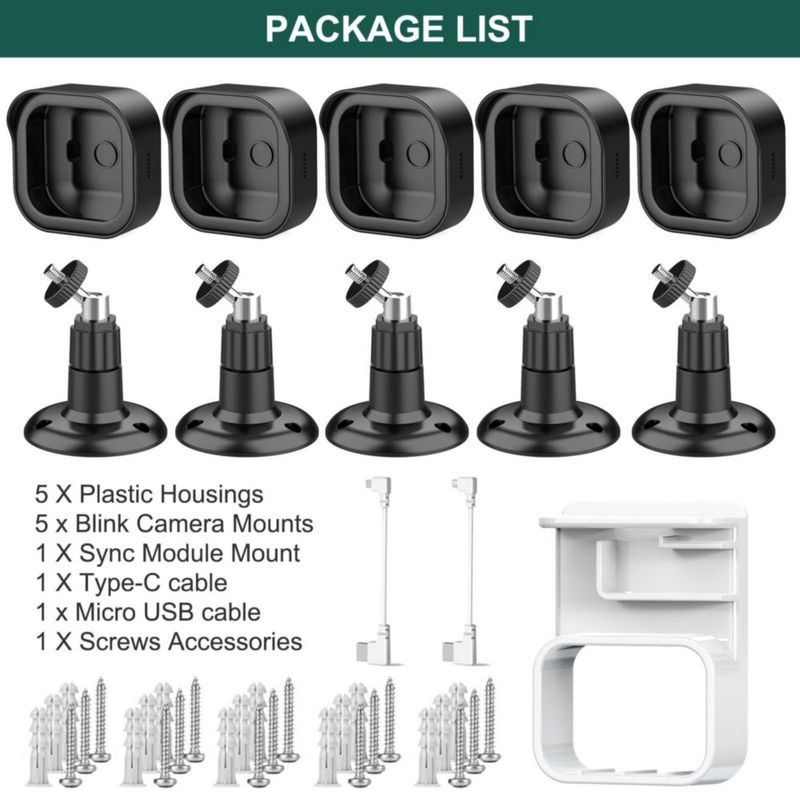 Soporte PEF Blink Outdoor 2K (paquete de 5) + Módulo Sync