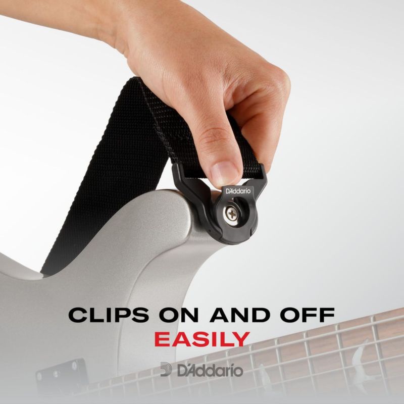 Correa para guitarra D'Addario de cuero marrón 76 cm con bloqueo automático
