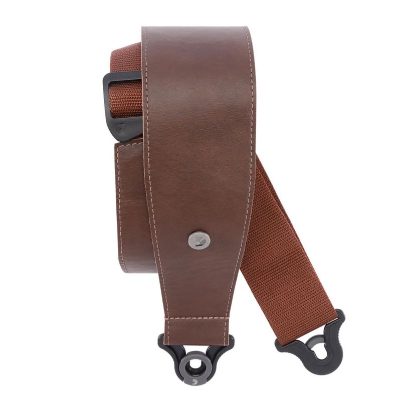 Correa para guitarra D'Addario de cuero marrón 76 cm con bloqueo automático