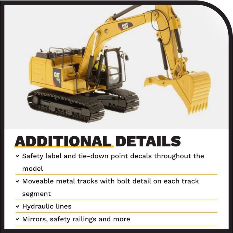 Diecast Masters Caterpillar 323F Excavadora Mediana 1:50
