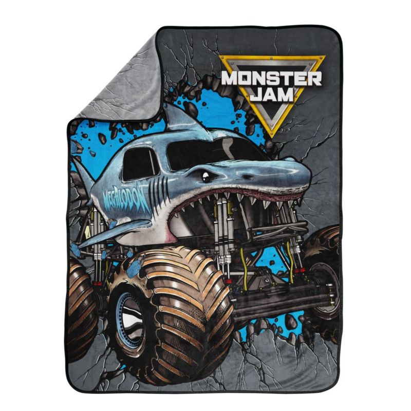 Manta Jay Franco 117x152 cm Monster Jam Megalodón