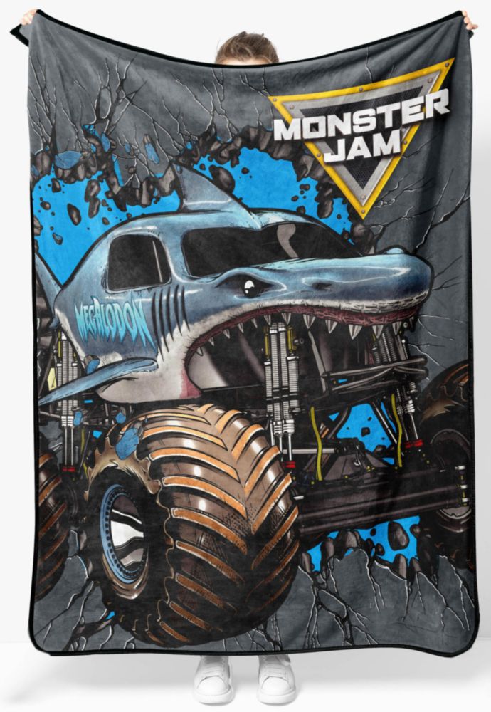 Manta Jay Franco 117x152 cm Monster Jam Megalodón