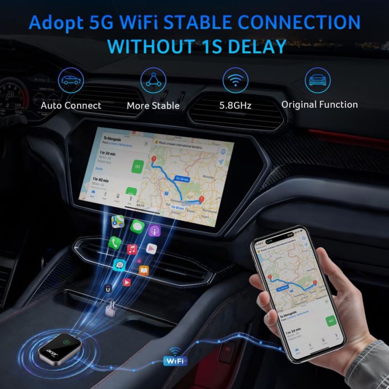 Adaptador inalámbrico Acer CarPlay para iPhone
