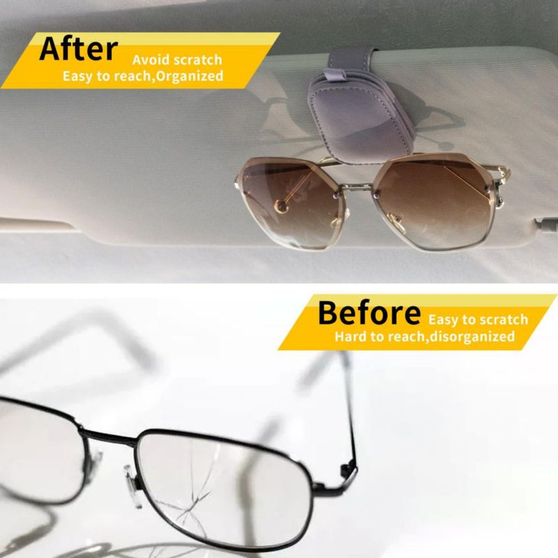 Soporte Magnético de Cuero para Gafas de Sol Yuoyar – Pack de 2 en Púrpura