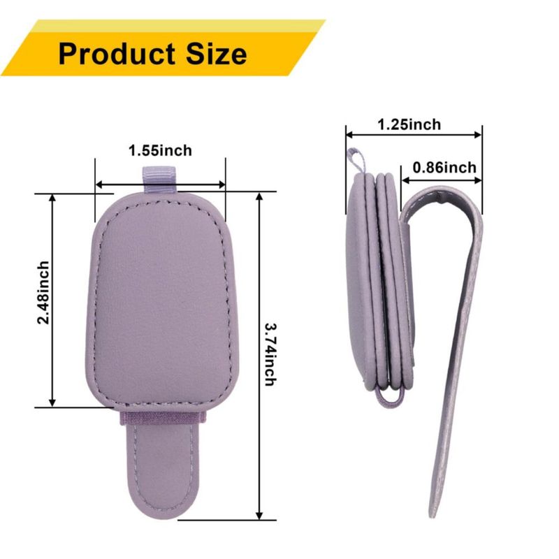 Soporte Magnético de Cuero para Gafas de Sol Yuoyar – Pack de 2 en Púrpura