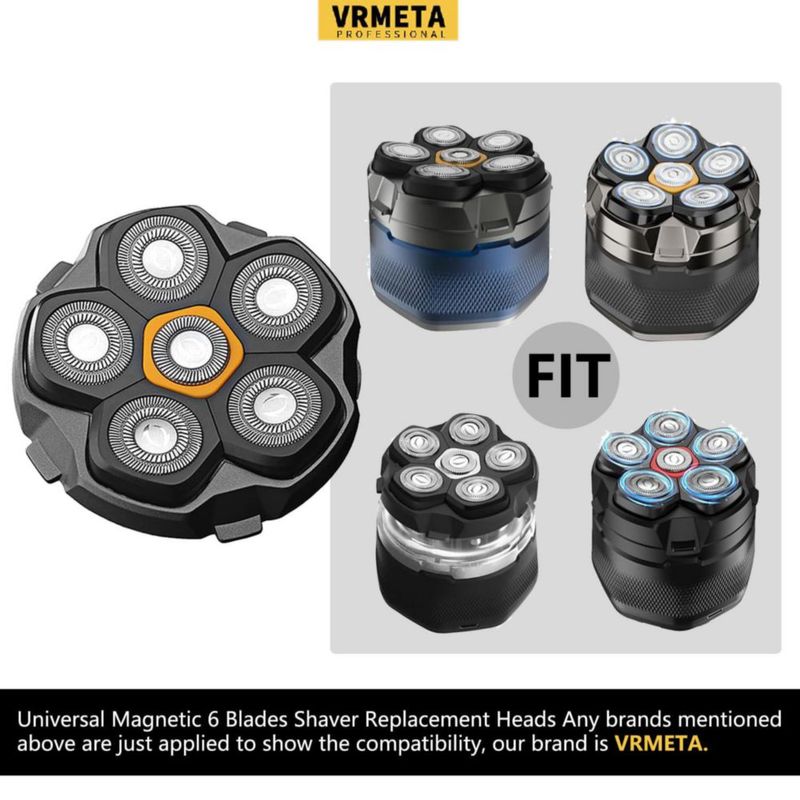 Cabezal de Afeitado VRMETA 6 Cuchillas Magnético VM-072