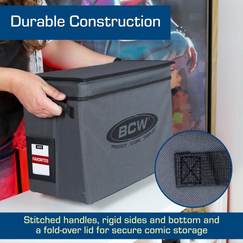 Caja de almacenamiento plegable BCW de 2 unidades gris 38 × 29 × 21 cm