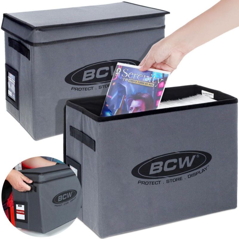 Caja de almacenamiento plegable BCW de 2 unidades gris 38 × 29 × 21 cm
