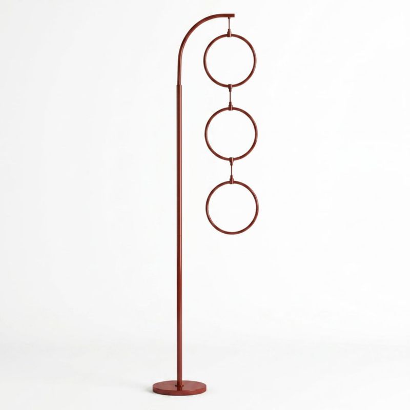 LÁMPARA Brightech 188 cm 3 anillos LED rojo regulable