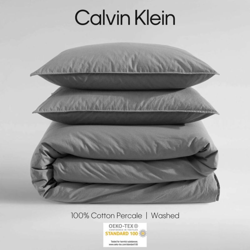 Juego de funda nórdica Calvin Klein Queen de algodón percal