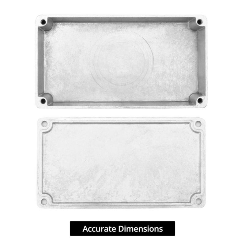 Cajas QWORK 122 × 66 × 4 cm de aluminio 3 uds DIY