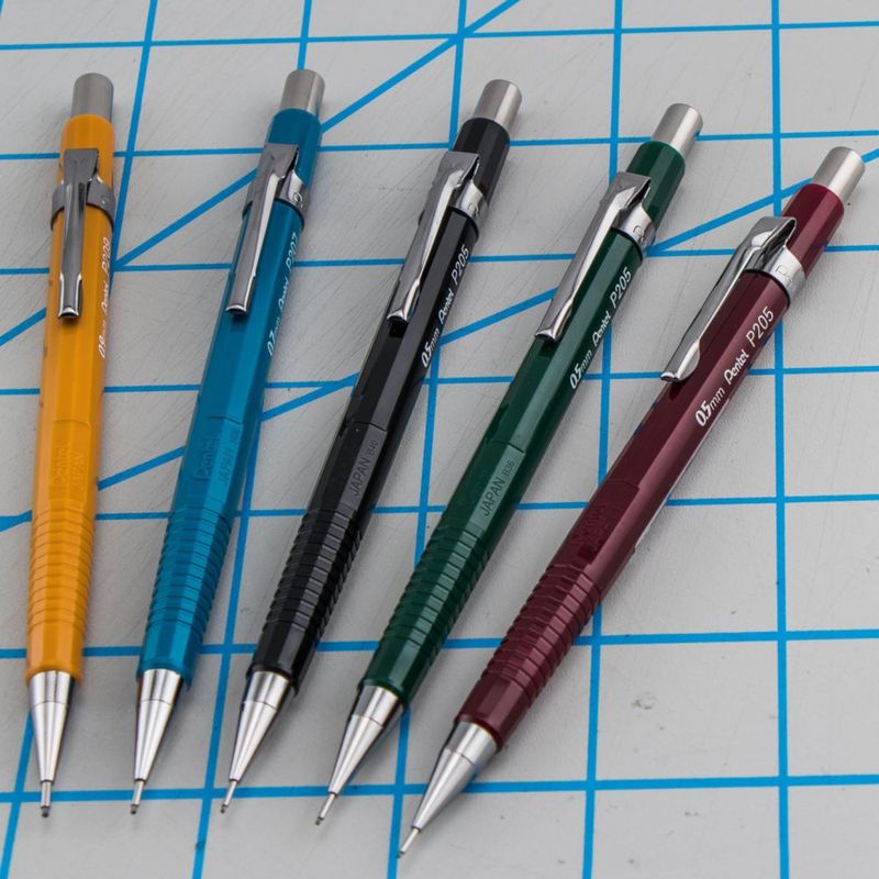 Portaminas Pentel 05 mm negro – paquete de 2
