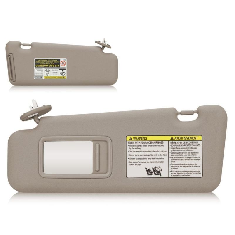 Visor solar izquierdo Aeagle para Toyota Highlander (2008-2013) color beige con luz integrada