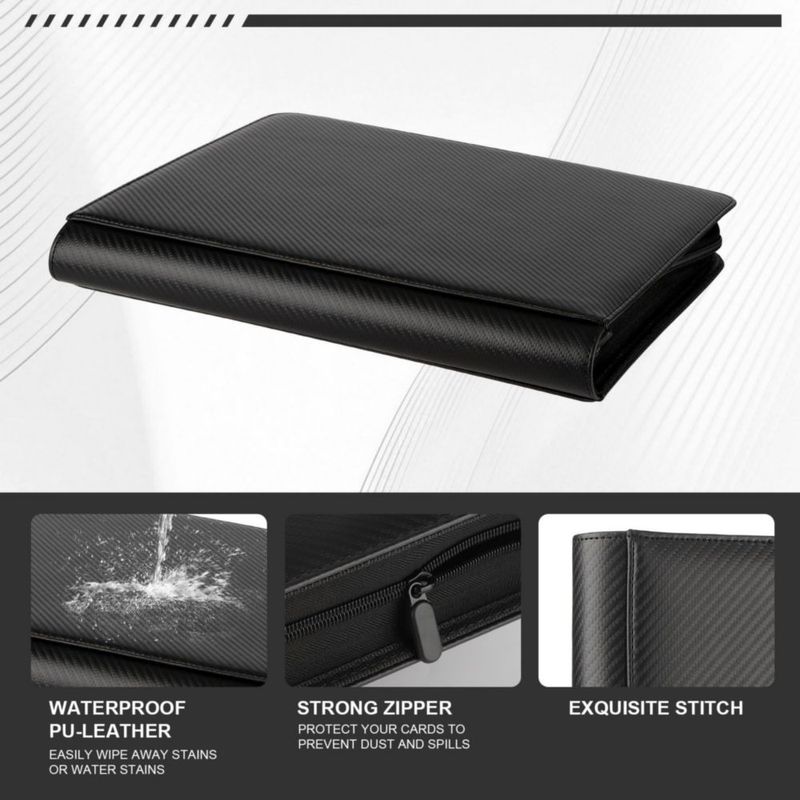 Carpeta MOSLA de 9 bolsillos para 288 cartas con fundas rígidas de 3"x4"