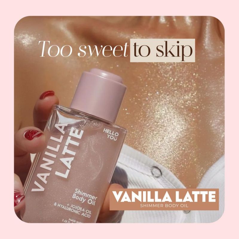 Aceite Corporal Hello You 100 ml Brillo Vainilla Latte