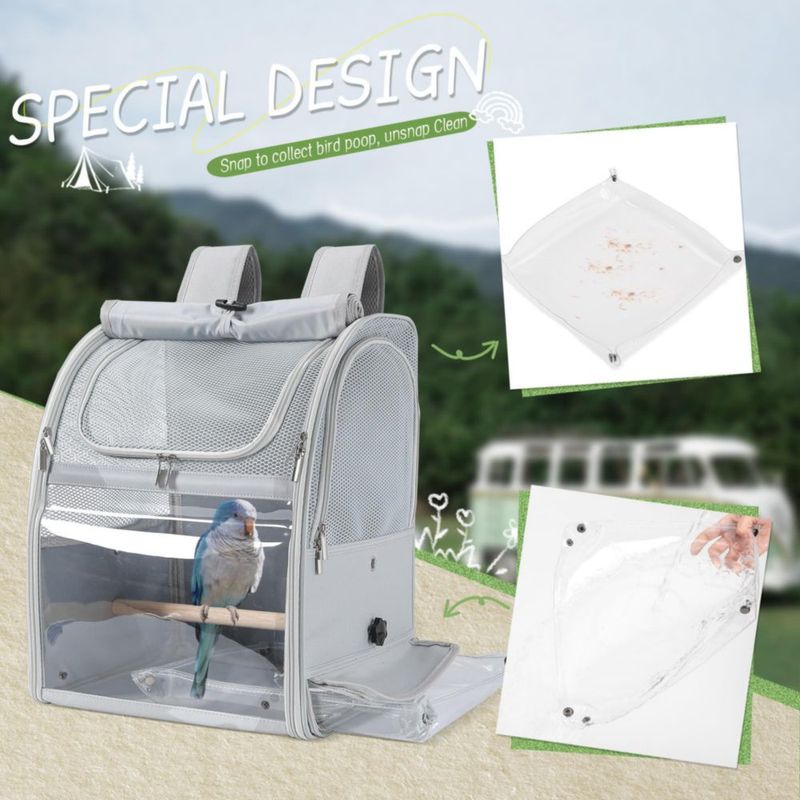 Mochila transportadora para aves Sanmoncare repelente al agua y ligera